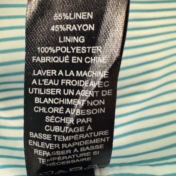 Harve Benard Women’s Linen Blend Scuba Blue Blazer Size 12 - Picture 10 of 10